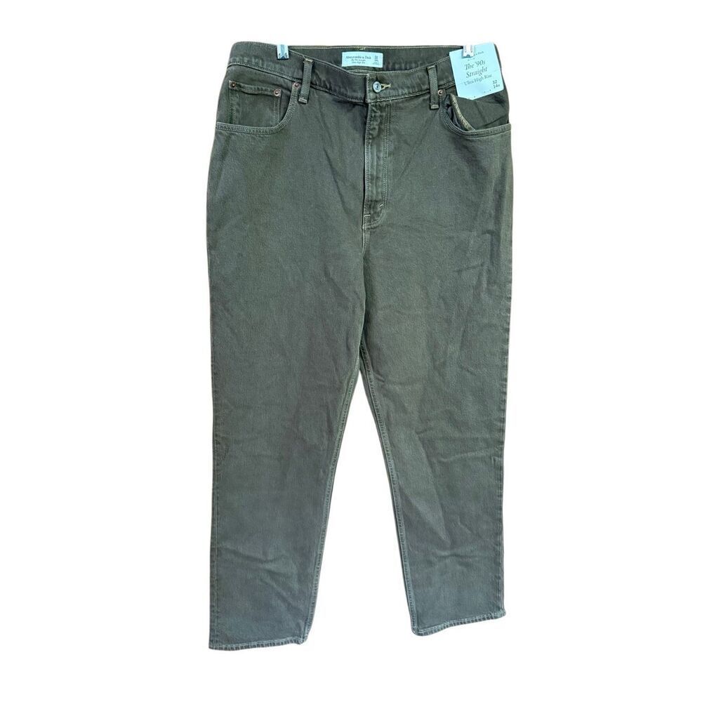 Abercrombie & Fitch High-Rise Jeans - Olive Green